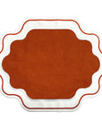 JOGO AMERICANO EASY CLEAN ELLA TERRACOTA E BRANCO