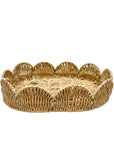 BANDEJA PALHA NATURAL SCALLOP M 27X34CM
