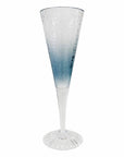 TAÇA DE CHAMPANHE EM ACRÍLICO PRISMA AZUL