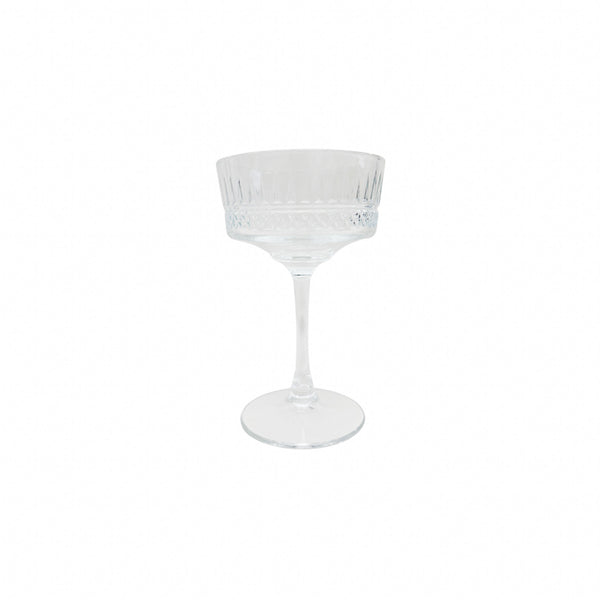 TAÇA DE CHAMPANHE EM VIDRO LAPIDADO JAZZ 260ML