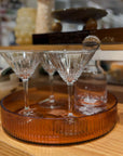 TAÇA DE MARTINI EM VIDRO LAPIDADO JAZZ 220ML