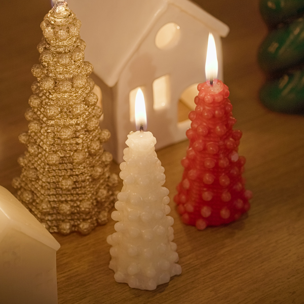 VELA ÁRVORE DE NATAL DOURADO P  6 X 12(H) CM