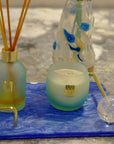 BANDEJA RETANGULAR CRISTAL AZUL 33X23CM