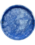 BANDEJA REDONDA CRISTAL AZUL 34CM