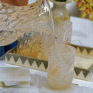 BANDEJA MOSAICO SOLARIS MARFIM E FENDI 33x23CM