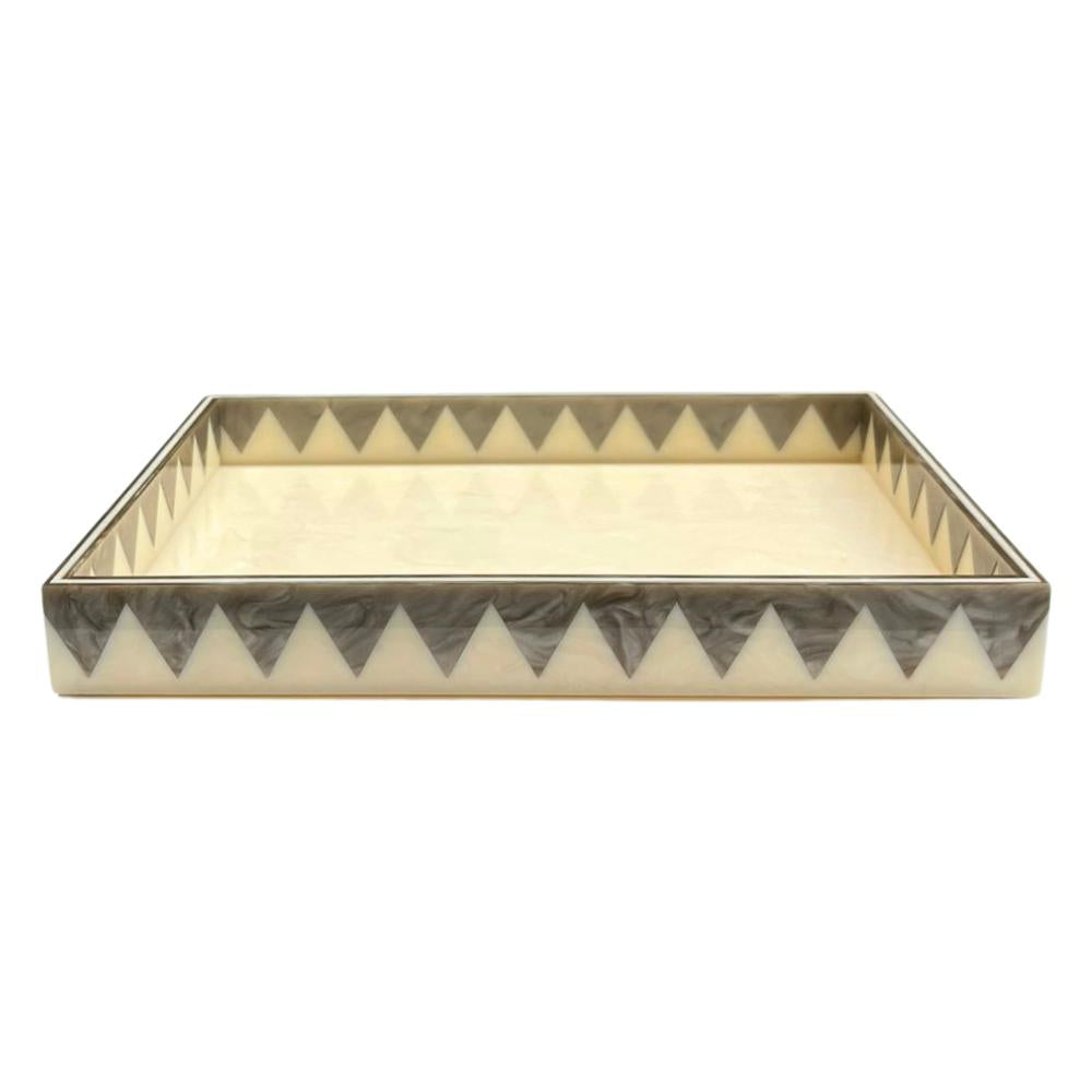 BANDEJA MOSAICO SOLARIS MARFIM E FENDI 33x23CM