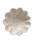 BOWL MÁRMORE ESCULPIDO FLOR TRAVERTINO 20CM