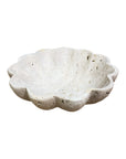 BOWL MÁRMORE ESCULPIDO FLOR TRAVERTINO 20CM