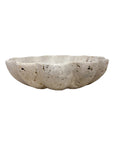 BOWL MÁRMORE ESCULPIDO FLOR TRAVERTINO 20CM