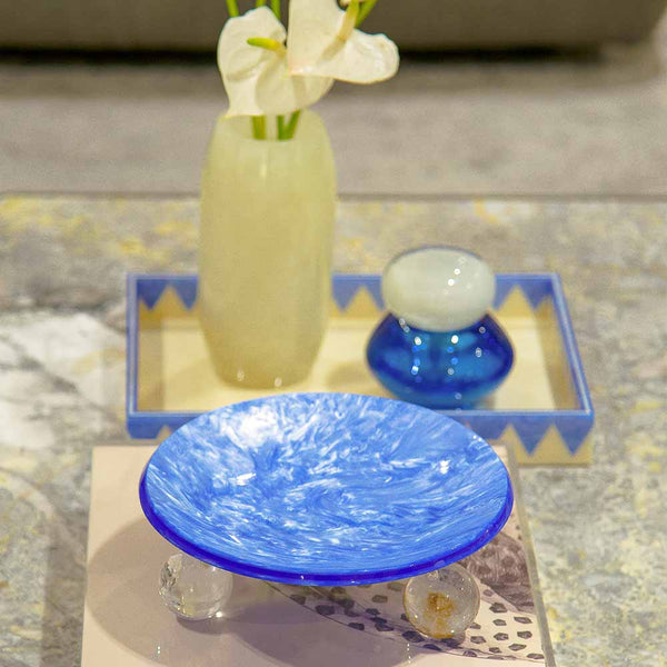 BOWL CRISTAL AZUL 23CM