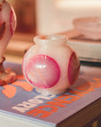 VASO DE ONIX ESFERA ROSA 10CM