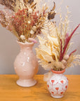 VASO BOLINHAS COM FLORES SECAS BOTANIKLAB ROSA