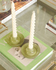 VELAS PARA CASTIÇAL TWIST MARFIM 25 CM - 02 UNIDADES