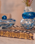 BOMBONIERE DE MURANO BUBBLE DOTS AZUL