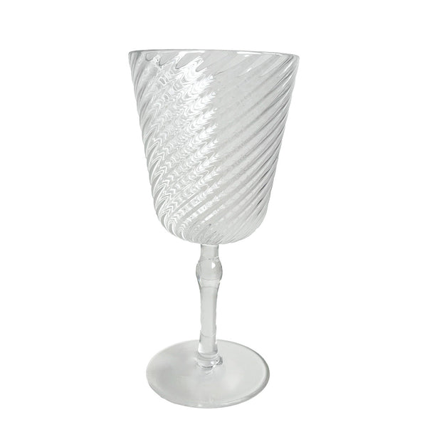 TAÇA ACRÍLICO WAVES TRANSPARENTE