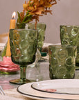TAÇA DE VIDRO VERDE RIO