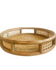 BANDEJA DE RATTAN COM PALHA INDIANA 40 X 8(H) CM