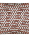 CAPA DE ALMOFADA TRICOT MANUAL COLMEIA TERRACOTA 50X50CM