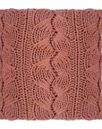CAPA DE ALMOFADA TRICOT MANUAL GOMOS TERRACOTA 50X50CM