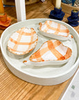 BOWL CERÂMICA ARTESANAL PERA LARANJA E OURO