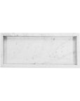 BANDEJA MÁRMORE BRANCA CLEAN 11 X 27 CM