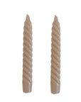 VELAS PARA CASTIÇAL TWIST BOLD BEGE 18 CM - 02 UNIDADES