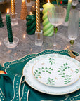 GUARDANAPO LINHO PURO ÁRVORE DE NATAL VERDE