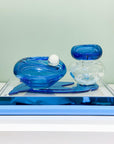 BOMBONIERE DE MURANO BUBBLE DOTS AZUL