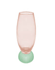 TAÇA DE VIDRO RIMINI ROSA E VERDE