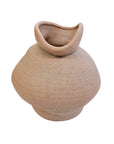 VASO DE CERAMICA BEGE MOVIMENTO G 26CM