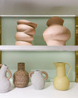 VASO DE CERAMICA BEGE MOVIMENTO G 26CM