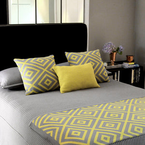 CAPA DE ALMOFADA TRICOT JACQUARD LOSANGOS 50 x 50 CM