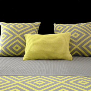 CAPA DE ALMOFADA TRICOT JACQUARD LOSANGOS 50 x 50 CM