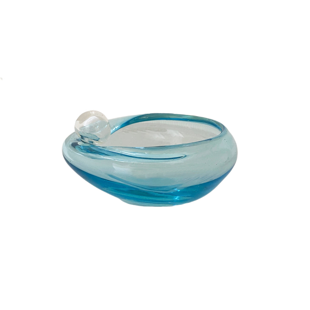 BOWL BUBBLE DE VIDRO SOPRADO À MÃO TURQUESA