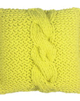 CAPA DE ALMOFADA TRICOT GIGANTE TRANÇA AMARELO