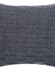 CAPA DE ALMOFADA TRICOT PLUS BLOCOS CINZA CHUMBO 50X50 CM
