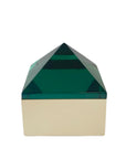 CAIXA PIRÂMIDE VERDE G 12X12 CM