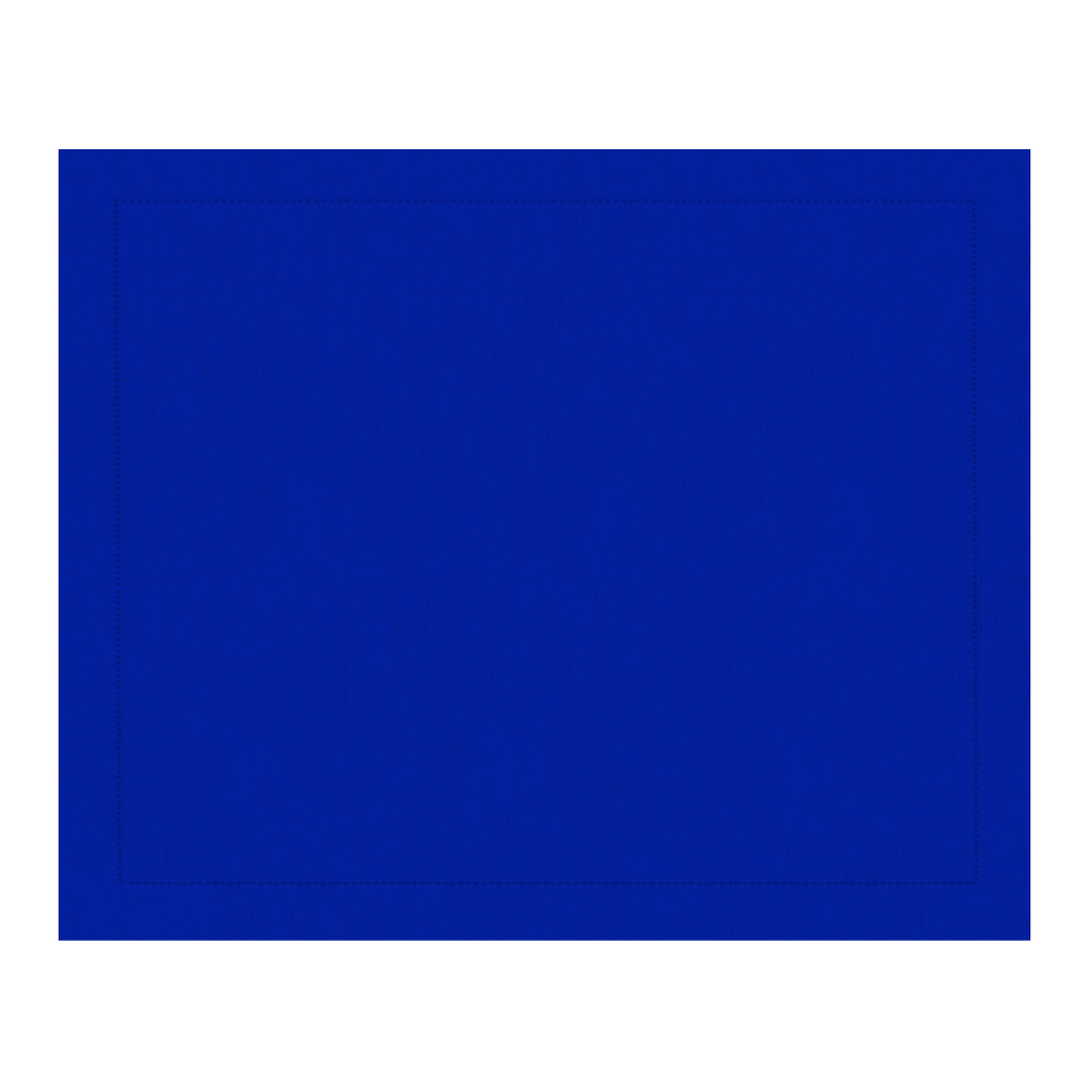 JOGO AMERICANO DE LINHO VISCO AZUL ROYAL AJOUR 45X35CM