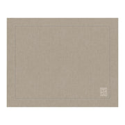 JOGO AMERICANO DE LINHO VISCO BARRA LARGA PREMIUM BEGE 50X39 CM