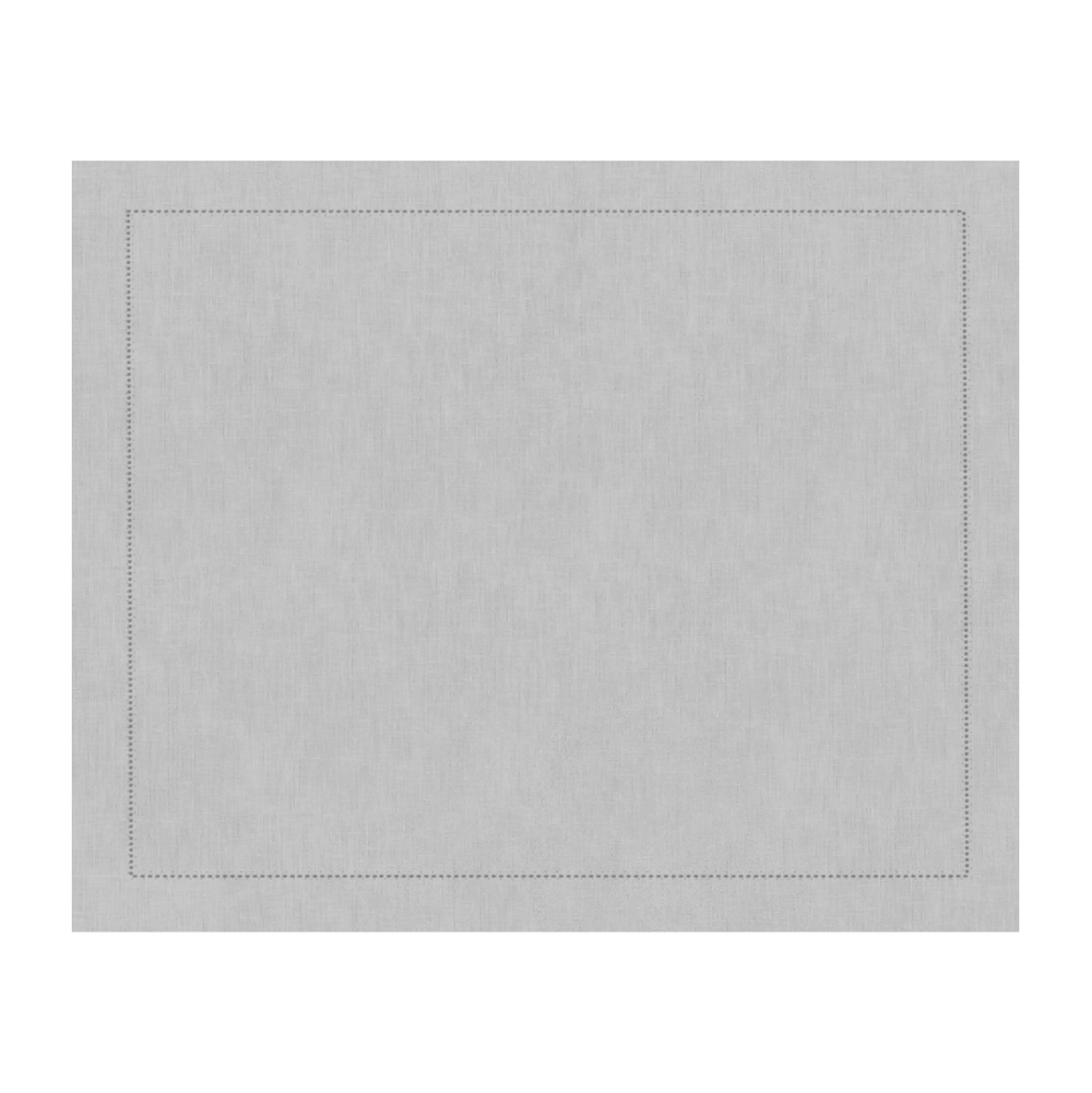 JOGO AMERICANO DE LINHO VISCO CINZA COM PONTO AJOUR 46X35 CM