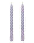 VELAS PARA CASTIÇAL TWIST LILÁS 25 CM - 02 UNIDADES