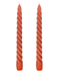 VELAS PARA CASTIÇAL TWIST TERRACOTA 25 CM - 02 UNIDADES