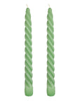 VELAS PARA CASTIÇAL TWIST VERDE CLARO 25 CM - 02 UNIDADES