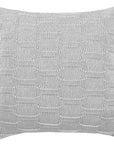 CAPA DE ALMOFADA TRICOT PLUS BLOCOS CINZA 50X50 CM