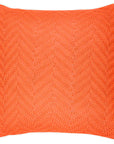 CAPA DE ALMOFADA TRICOT PLUS ZIGZAG LARANJA 50 X 50 CM