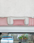 CAPA DE ALMOFADA TRICOT PLUS GRID ROSA 50X50 CM