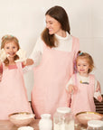 avental para mãe e filha rosa adulto