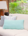 CAPA DE ALMOFADA TRICOT PLUS CESTARIA RIM VERDE 70X35