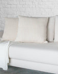 mantas de trico offwhite para sofa