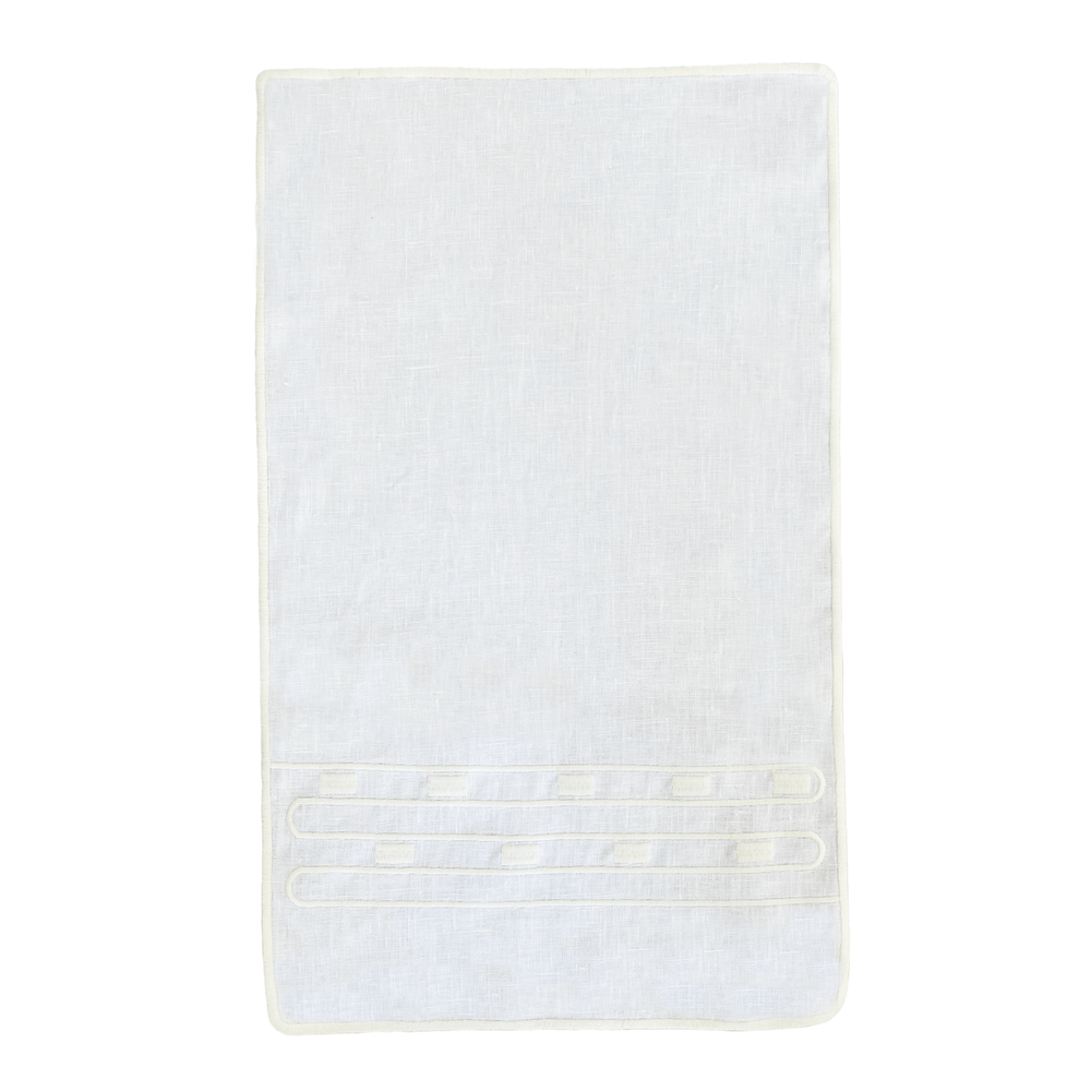 TOALHA DE LAVABO LINHO PURO GEOMETRIC 30 X 50 CM